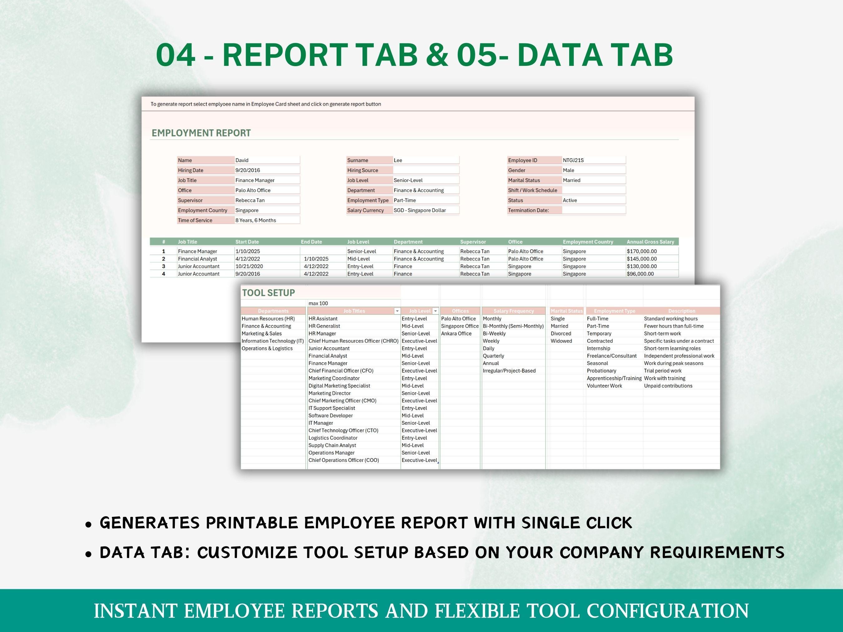 Employee Data Management Human Resource HR Templates Excel Dashboard ...