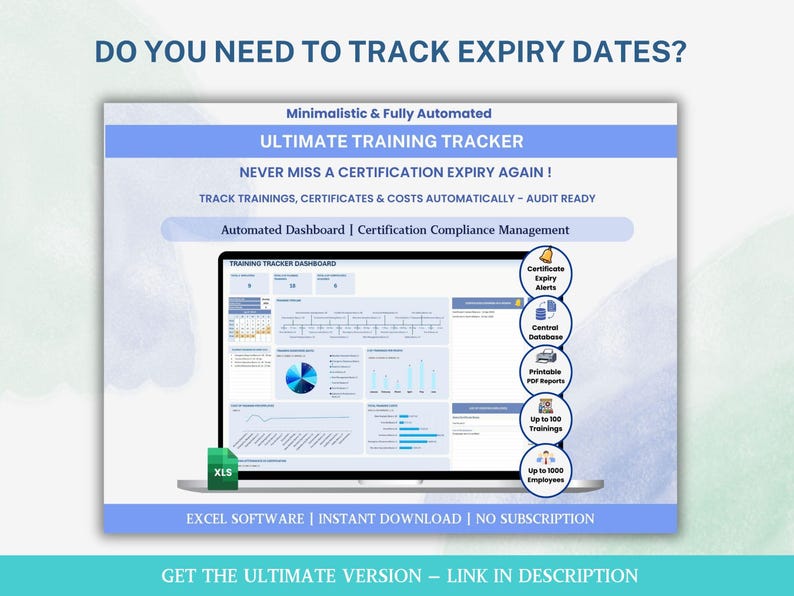 Employee Training Tracker Excel Spreadsheet Certification Tracker ...