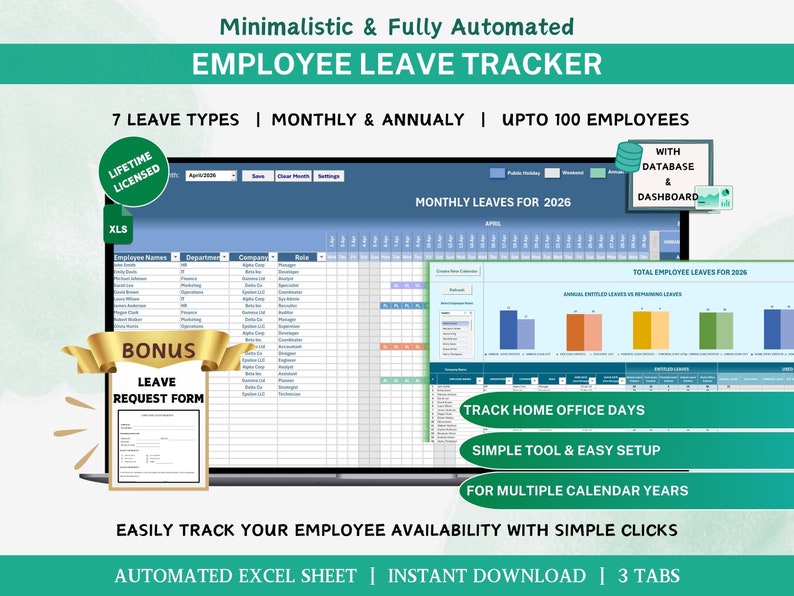Human Resources Employee Leave Tracker Template