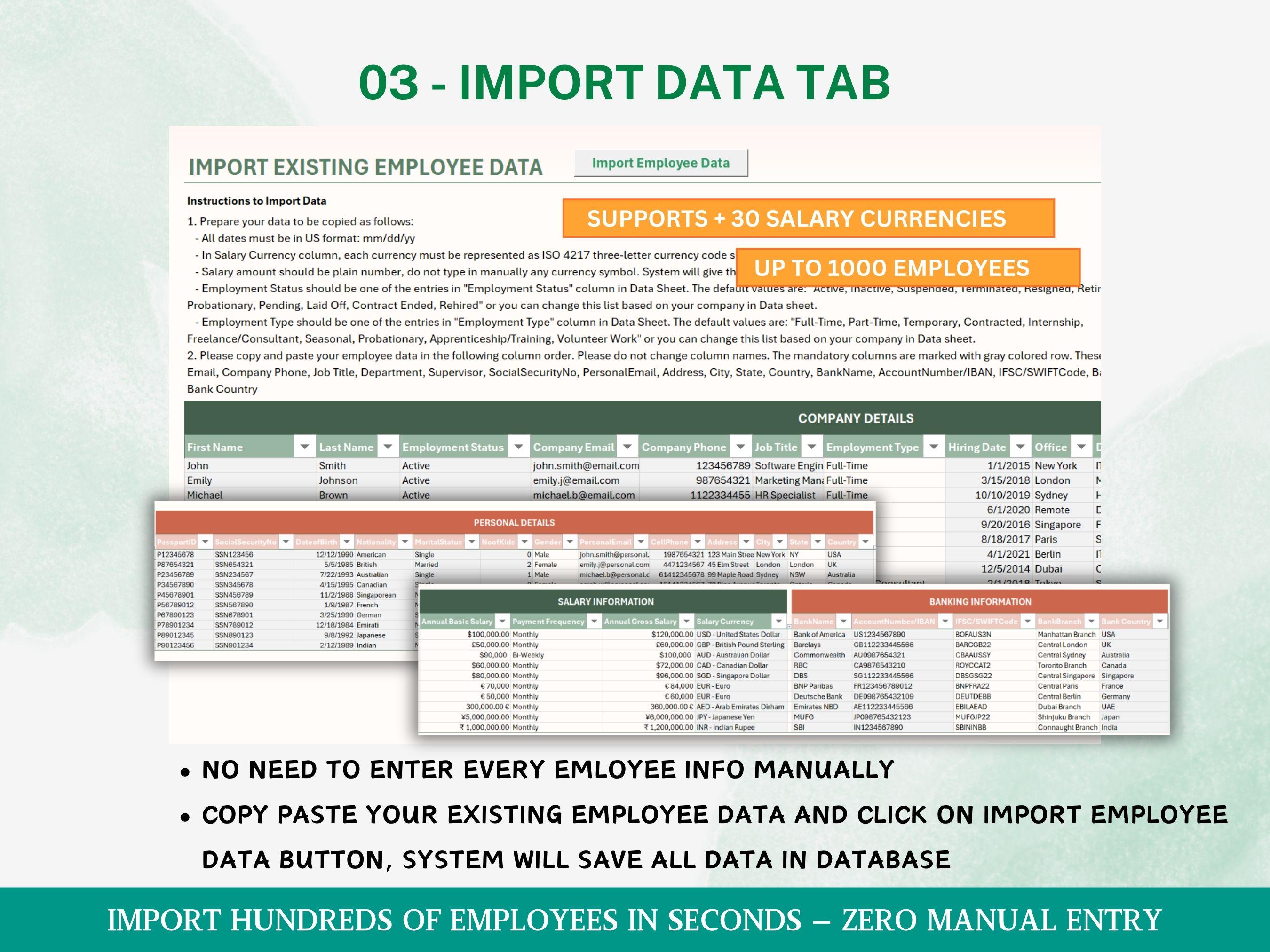 Employee Data Management Human Resource HR Templates Excel Dashboard -  Multi License Software - Etsy