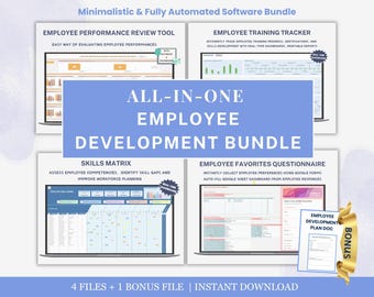 Employee Development HR Excel Bundle Human Resources Templates Employee Recognition