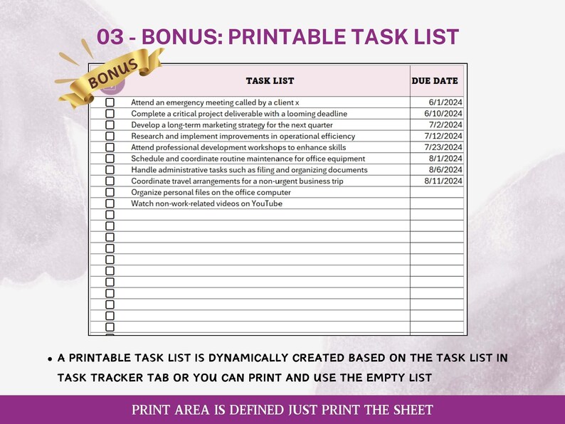 Printable To Do List Template
