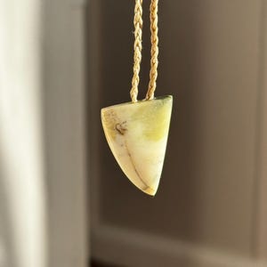 New Zealand Pounamu Niho Pendant