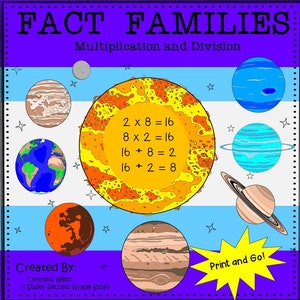Multiplication and Division Fact Families | 2nd – 5th | Homeschool | Printable Worksheets | Math