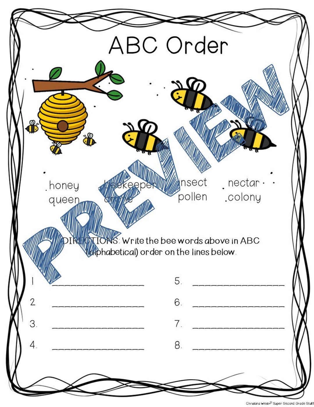 Bee Themed Word Activities | 1st – 3rd | Homeschool | Printable ...