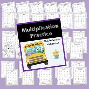 Multiplication Fact Practice | 2nd – 5th | Homeschool | Printable Worksheets | Math