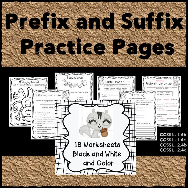 Prefix and Suffix Practice Worksheets | 1st – 5th | Homeschool ...