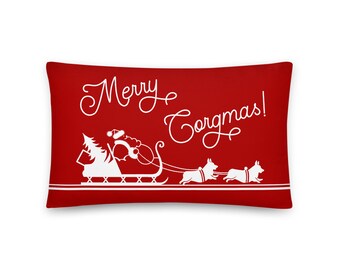 Merry Corgmas Pillow