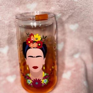 Frida Khalo Glass Tumbler