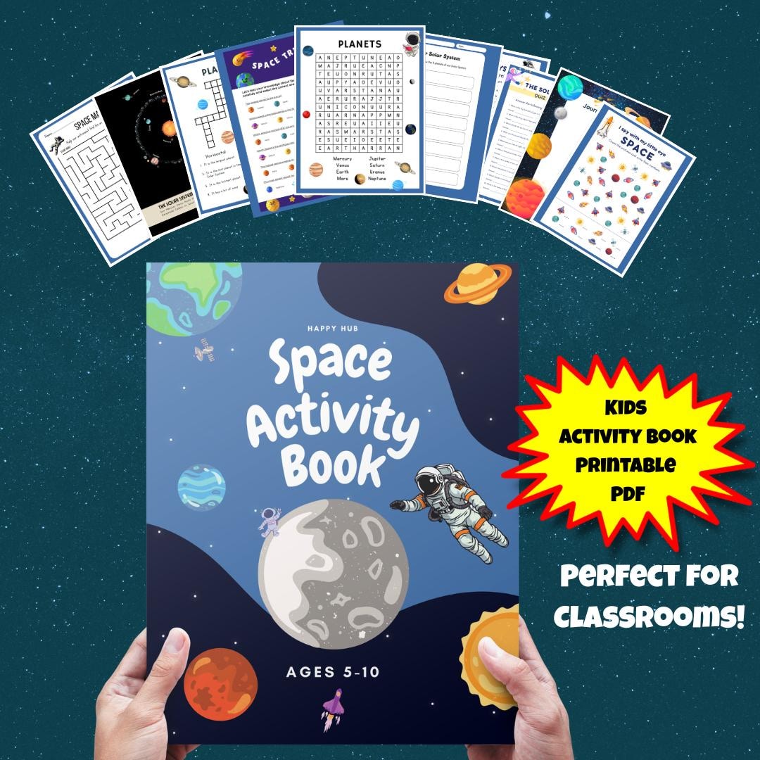 Fun Printable Space Activity Book for Kids & Classrooms | 18 Pages of ...