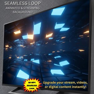 Livestream Seamless Looping Video | Futuristic Tech Background Loop – HD Seamless Sci-Fi Animation | Digital Download