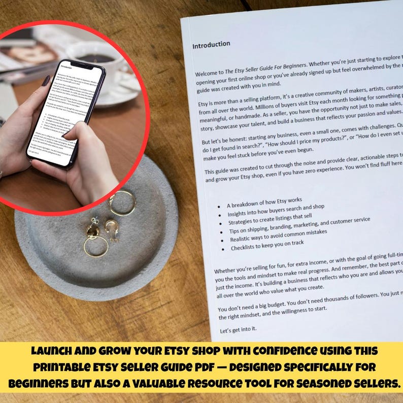 Etsy seller guide, start Etsy shop, Etsy beginner guide, printable Etsy workbook, how to sell on Etsy, Etsy SEO tips, Etsy marketing for beginners, Etsy business planner, Etsy checklist, digital seller guide, Etsy start-up guide, how to grow Etsy shop, Etsy product listing help, Etsy tips and tricks, Etsy guide printable, how to open Etsy store, Etsy shop setup, Etsy business resources, Etsy planner PDF, Etsy worksheet printable, Seller’s Guide for Etsy Beginners PDF Learn How to Become a Seller