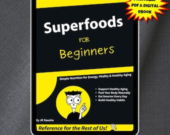 Superfoods Guide PDF, Healthy Eating eBook, Anti-Aging Nutrition Guide, Wellness Planner, Healthy Lifestyle, Digital Download, Meal Planner