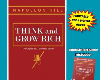 Think and Grow Rich by Napoleon Hill PDF + 10-Page Companion Guide | Printable eBook & Modern Reading Guide