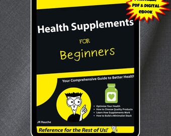 Guide des suppléments (PDF) | Manuel des vitamines et minéraux | Remèdes à base de plantes | Livre numérique sur le bien-être | Téléchargement numérique imprimable | Guide de santé naturelle