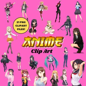 Anime Clip Art Meninas Clipart Transparente PNG Personagens Femininos de Desenhos Animados Figuras de Ação Filmes de TV Mangá Japanimation Mulheres Japonesas POD Artesanato