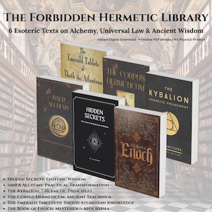Hermetic Library Bundle PDF – Kybalion, Emerald Tablets, Book of Enoch, Corpus Hermeticum, Alchemy & Occult Wisdom