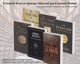 Hermetic Library Bundle PDF – Kybalion, Emerald Tablets, Book of Enoch, Corpus Hermeticum, Alchemy & Occult Wisdom