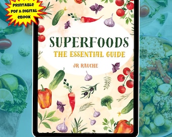 Superfoods Guide PDF for Energy & Weight Loss | Healthy Eating eBook | Nutrition and Immune Boosting Foods | Printable Wellness Guide