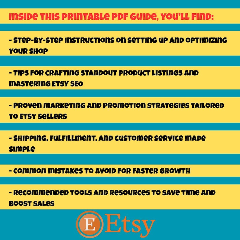 Etsy seller guide, start Etsy shop, Etsy beginner guide, printable Etsy workbook, how to sell on Etsy, Etsy SEO tips, Etsy business planner, Etsy checklist, digital seller guide, Etsy start-up guide, how to grow Etsy shop, Etsy product listing help, Etsy tips and tricks, Etsy guide printable, how to open Etsy store, Etsy shop setup,Etsy worksheet printable, Seller’s Guide for Etsy Beginners PDF Learn How to Become a Seller on Etsy and Start Your Etsy Shop as a New Seller or as an Existing Seller