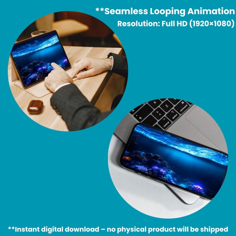 Livestream Background – Animated Seamless Loop – Underwater Moonlight ...