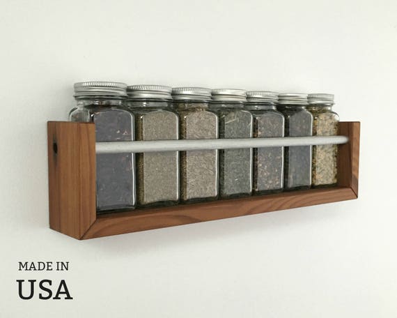 Spice Rack Wood Spice Rack Wall Spice Rack Modern Spice Etsy