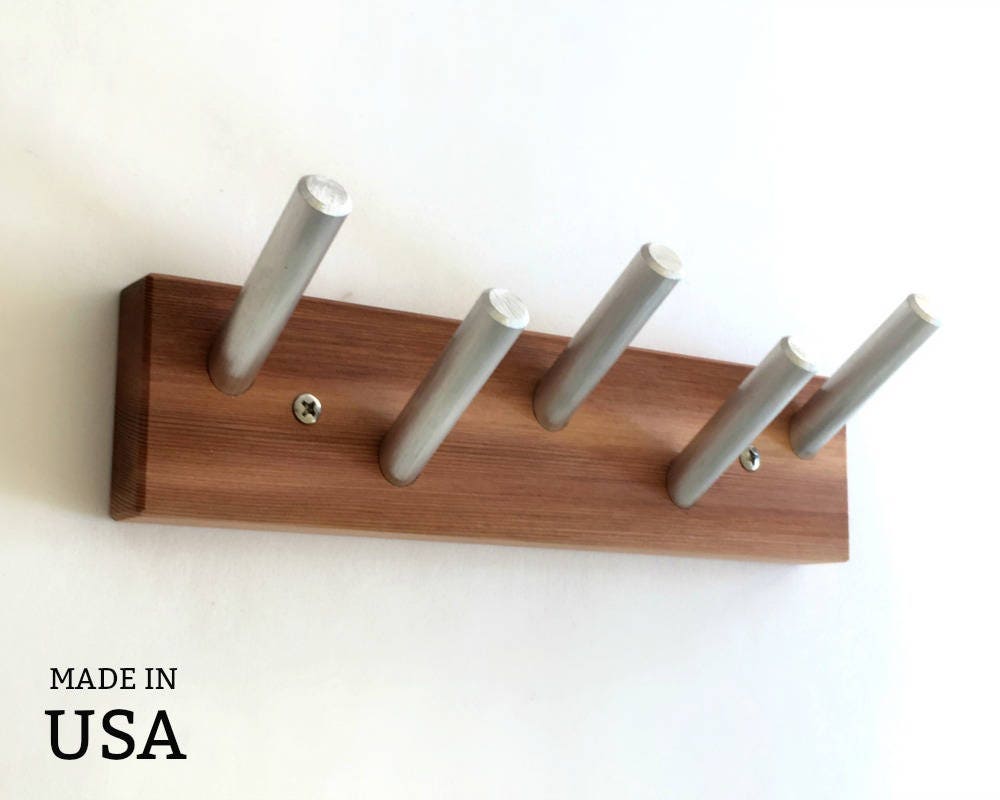 Wooden Scarf Rack Scarf Hanger Wall Mounted Door Mount Etsy
