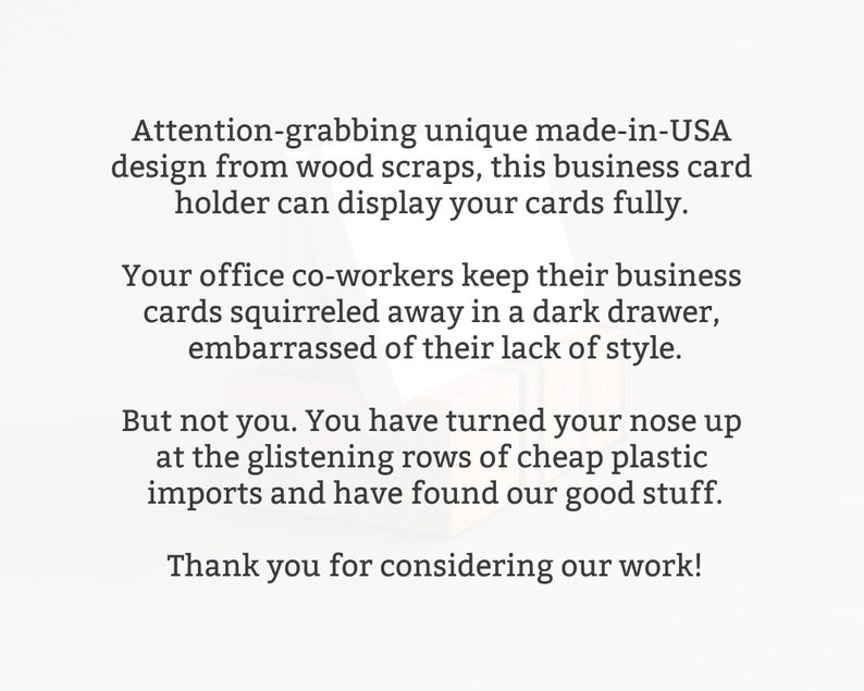 Wood Business Card Holder Made in USA Striped Wood Etsy