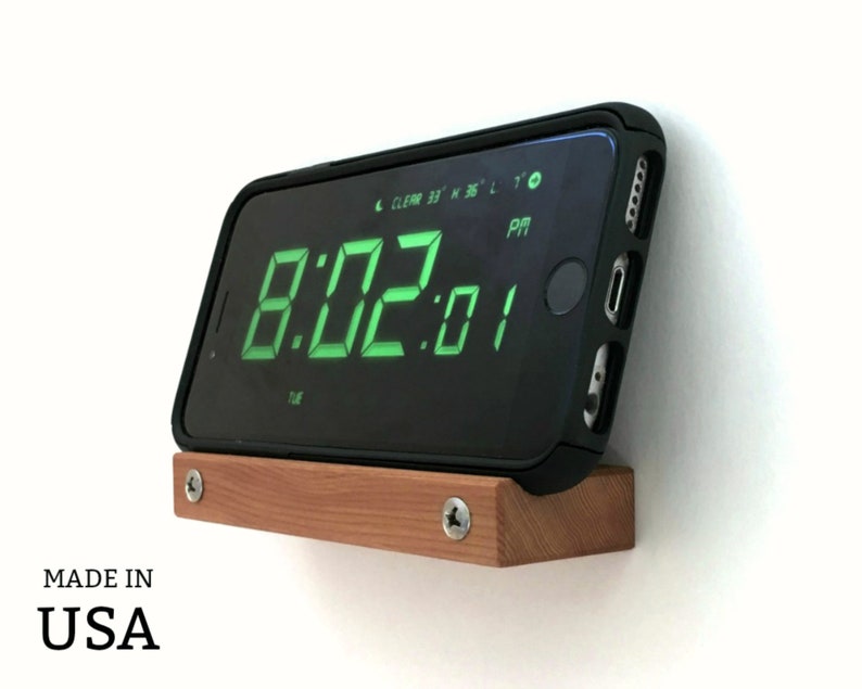 Wall Alarm Clock Phone Stand for iPhone X 8 7 and 6 Etsy