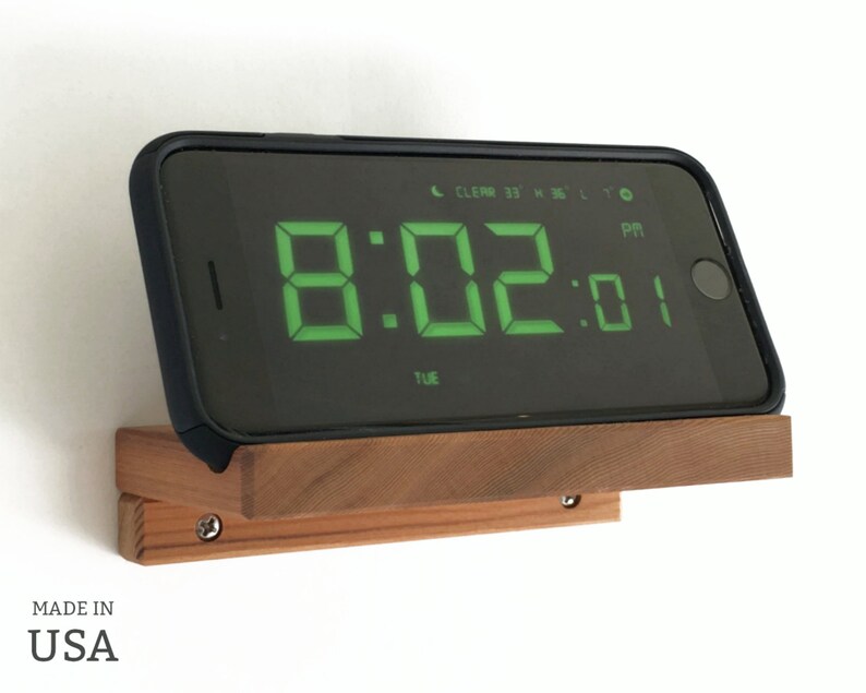 Iphone Alarm Clock Wall Mount Stand Iphone Wall Holder for Etsy