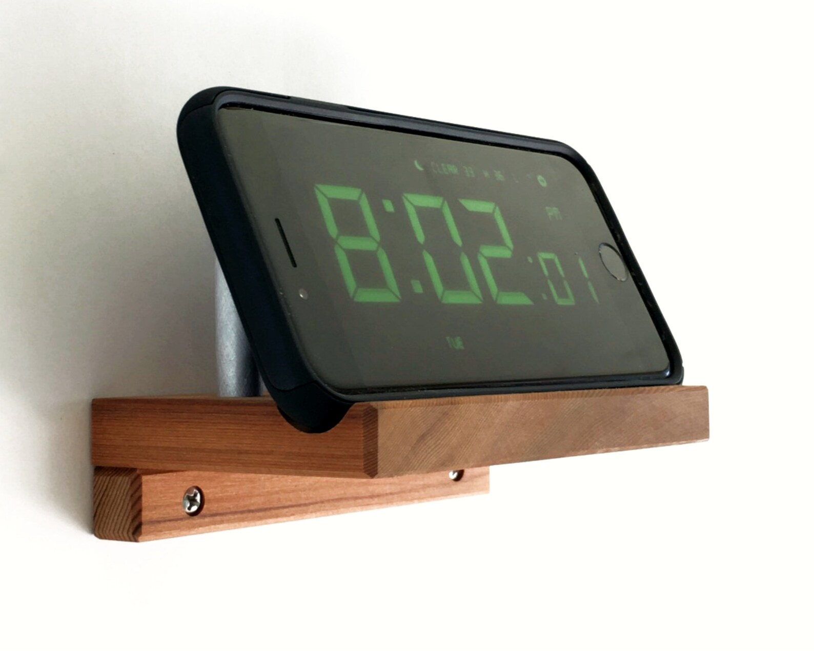 Iphone Alarm Clock Wall Mount Stand Iphone Wall Holder for Etsy