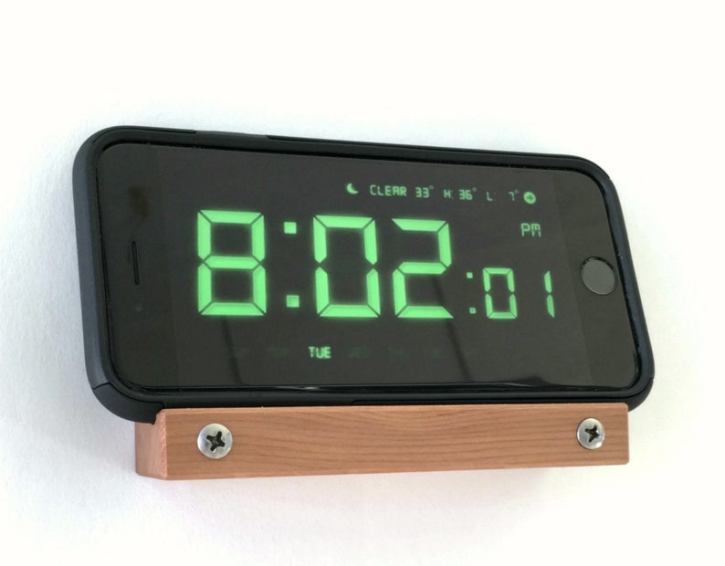 Wall Alarm Clock Phone Stand for iPhone X 8 7 and 6 Etsy