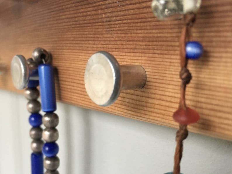 Necklace Organizer Modern Necklace Rack Wall Mount Etsy