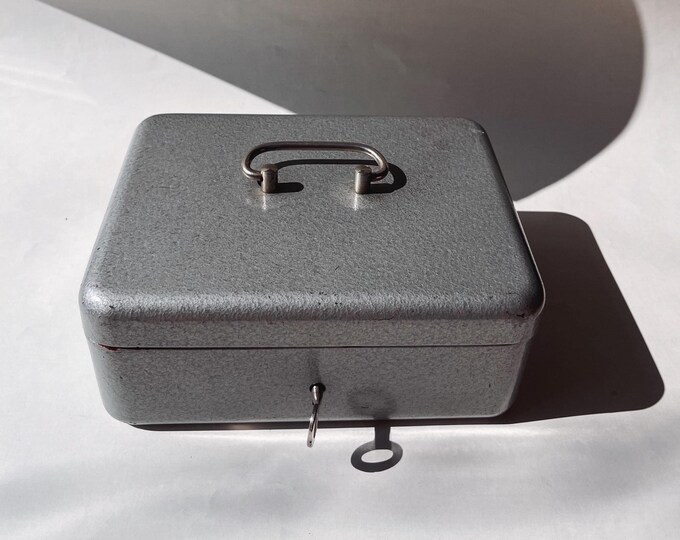 Vintage Money Box With Key – Heavy-duty Metal Cash Tin – Robust Petty ...