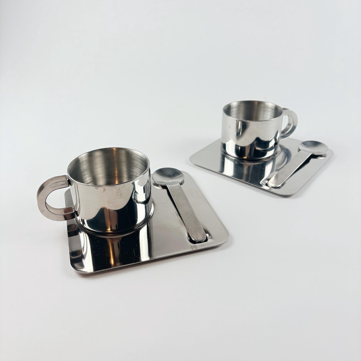 Vintage Espresso Cup Set – Stainless Steel Italian