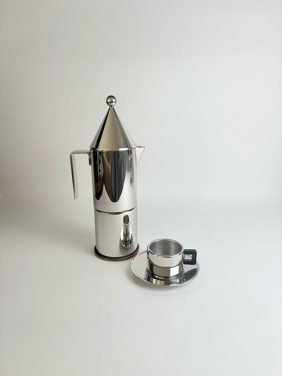 Aldo Rossi La Conica Alessi Large Moka Pot, 1980s Italian