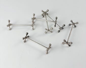 Vintage WMF Art Deco Knife Rests – Set of 6 Silver-Plated Cutlery Holders – 1930s German Tableware – Jacks Style Design