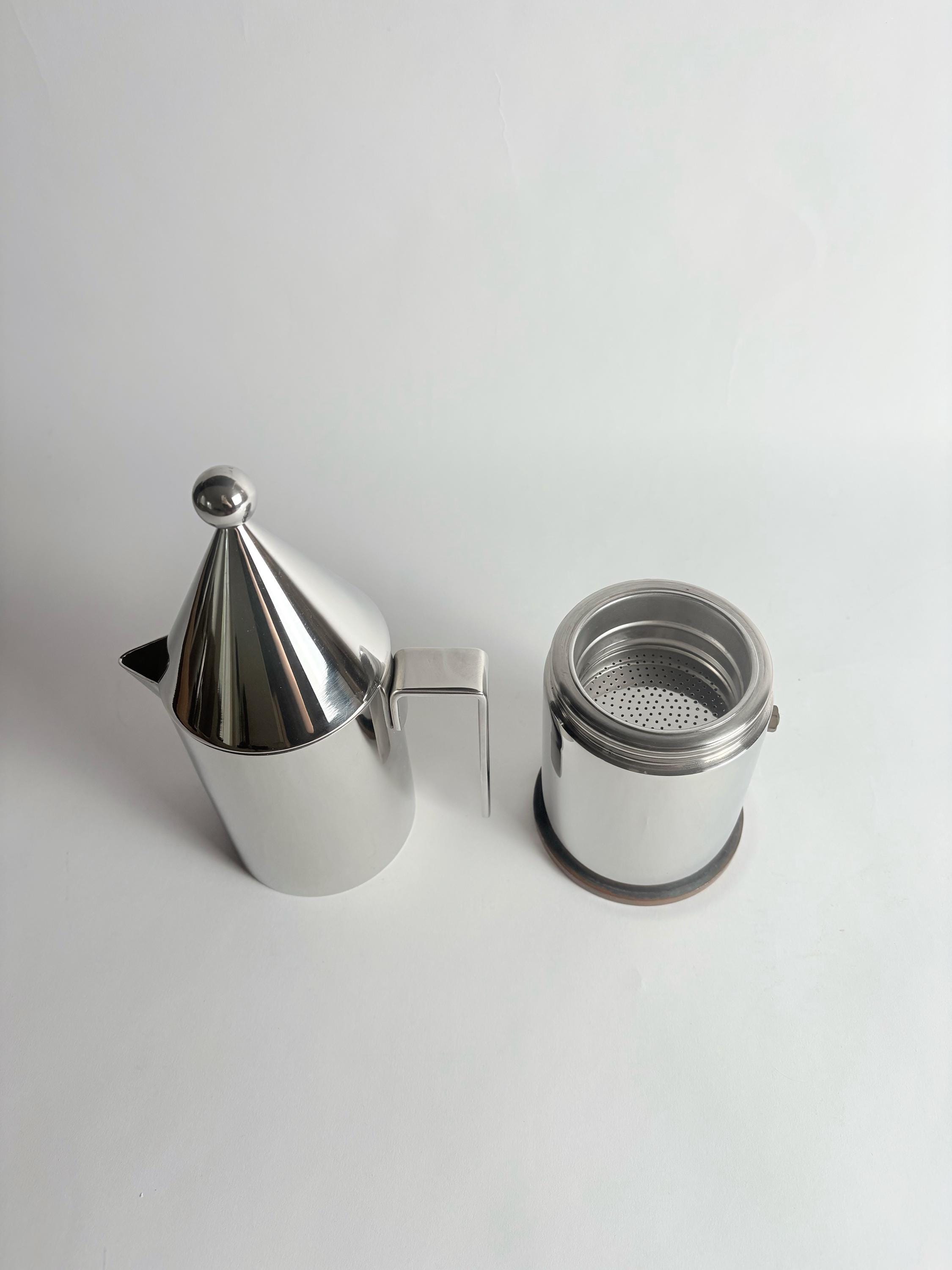 Aldo Rossi La Conica Alessi Large Moka Pot: 1980s Italian