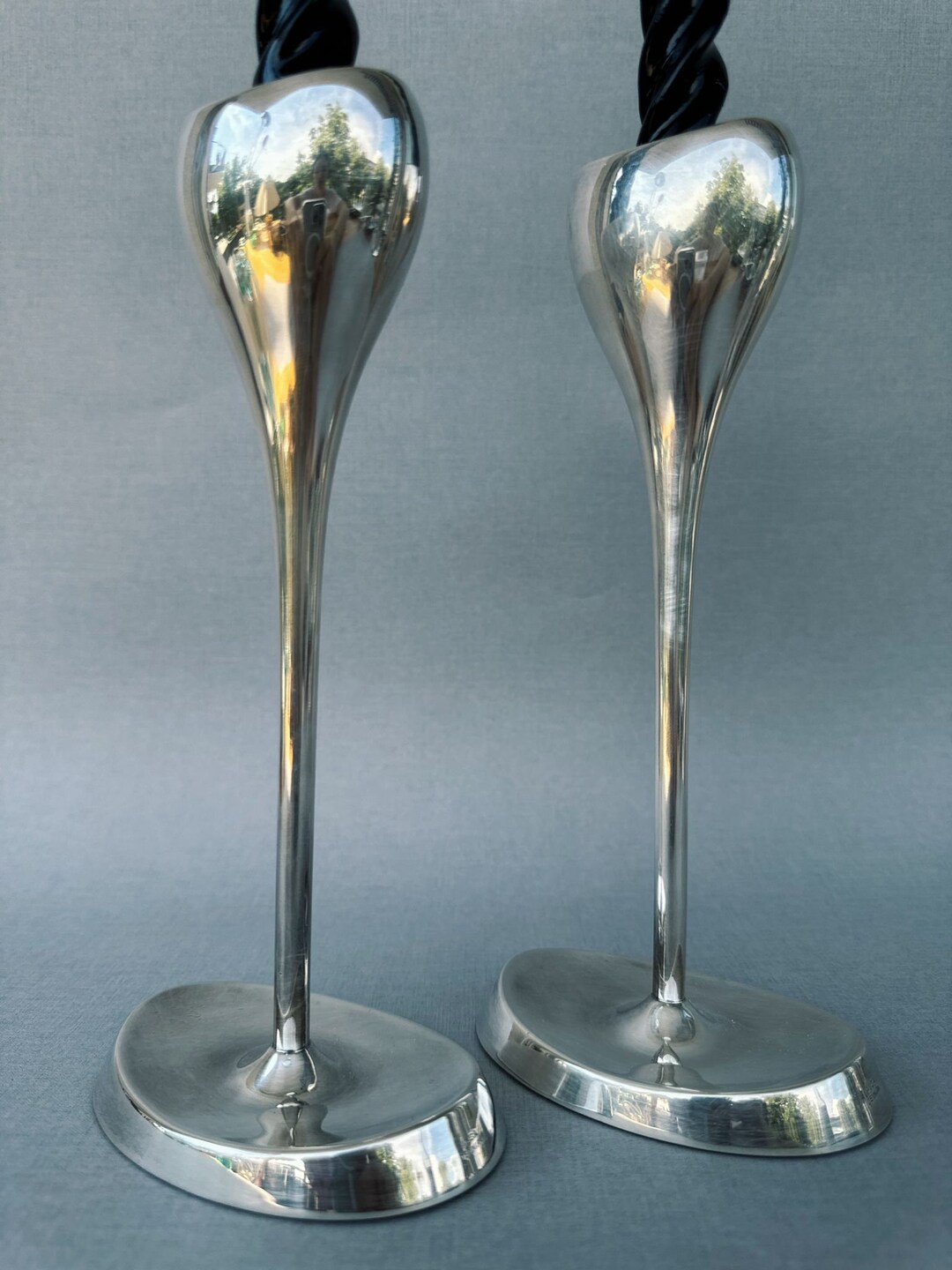 Mid-century Modern ABSA Denmark Silver Plated Candle Holders 2 Pcs - Etsy