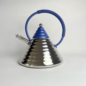 Italian Memphis Design Whistling Kettle: Stella Marina Sgarbi, 1980s Collectible
