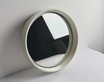 Space Age Round Wall Mirror, Vintage Minimalist Wall Decor