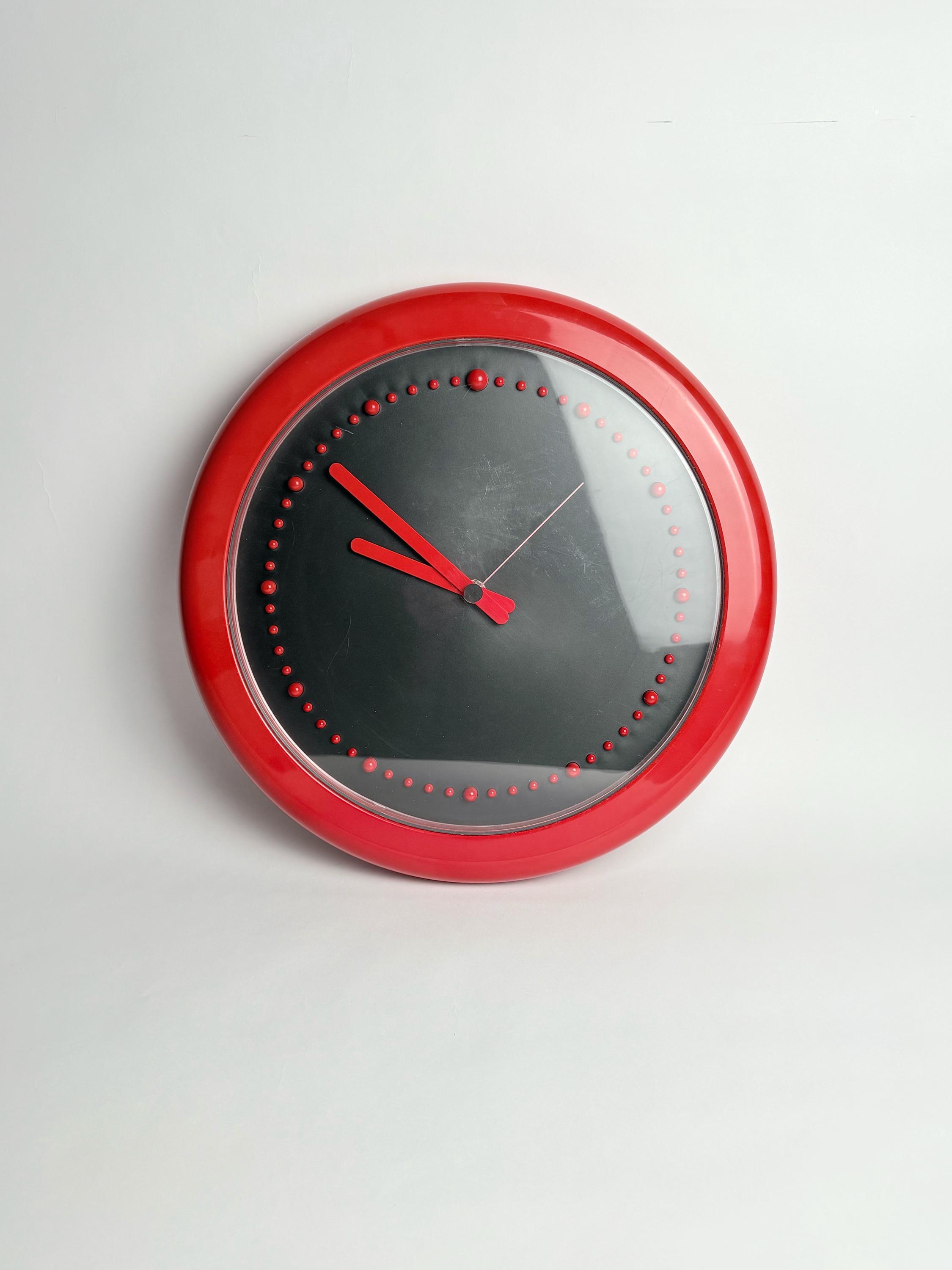 REXITE レキサイト ZERO 980 1980s Postmodern Black and Yellow Rexite Zero 980 Wall Clock