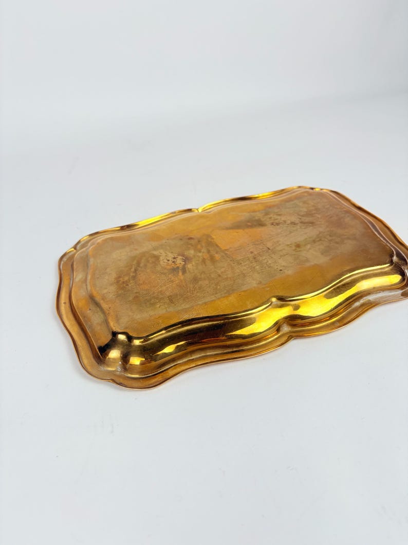 mid century brass dish for keys and rings
