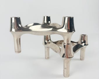 Vintage BMF Stoffi & Nagel Stackable Candle Holders Set of 2 – Mid-Century Modern Design