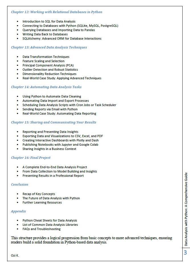 Data Analysis With Python A Comprehensive Guide Etsy