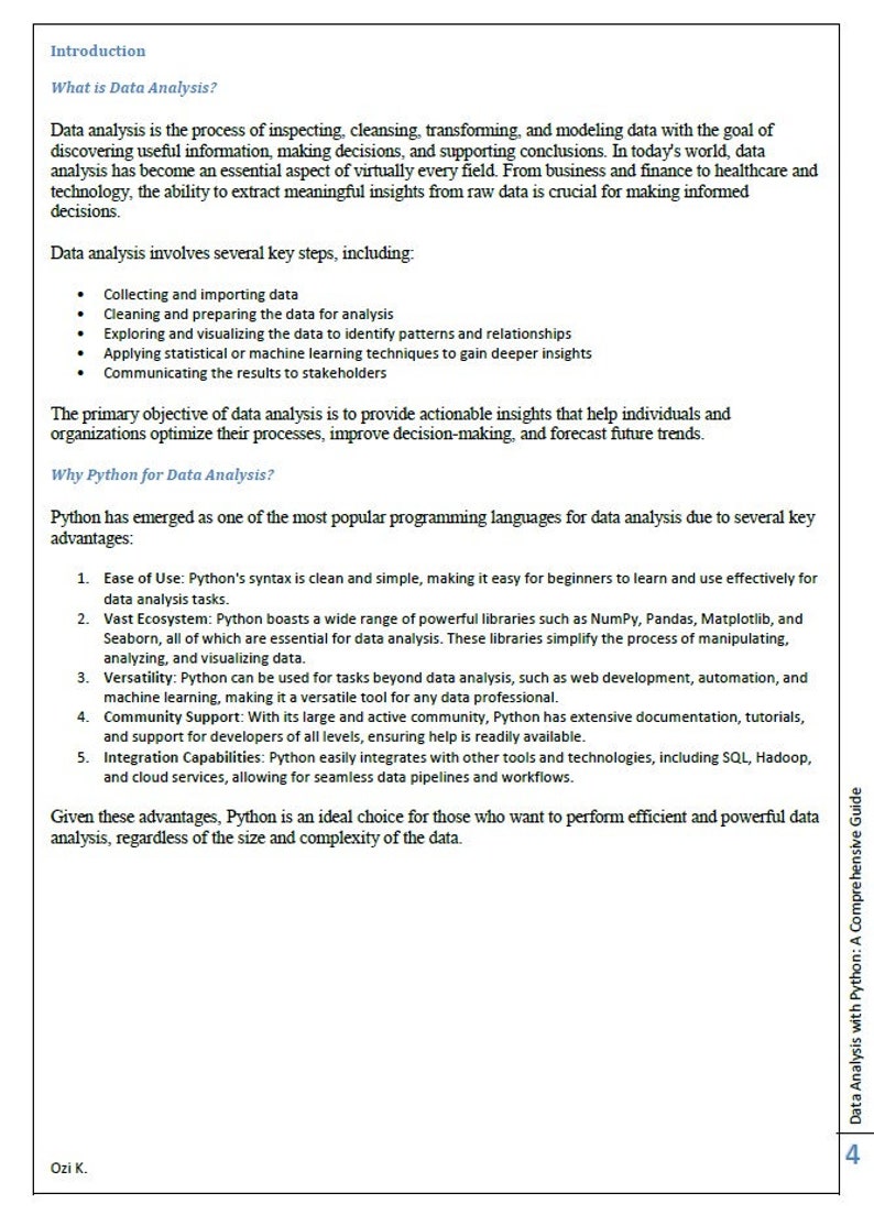 Data Analysis With Python: A Comprehensive Guide - Etsy