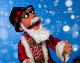 Santa puppet Sample of our custom made puppet , Santa clause puppet Hand made Professional Puppet and puppets