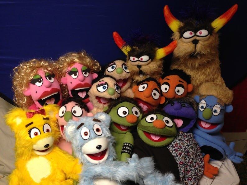 Avenue Q Style Hand Puppets With Rod Or Live Hands Professional Grade Theatrical Quality