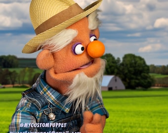 Sample of our custom made puppet , Farmer puppet Hand made Professional Puppet and puppets