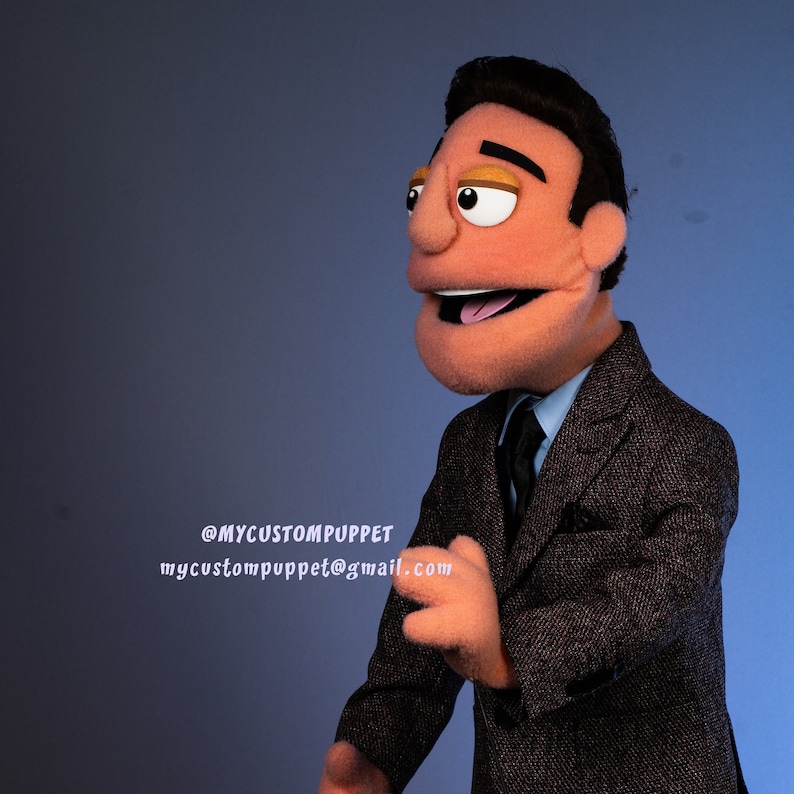 Custom Made Professional Portrait Hand and Rod Puppet Newscaster Puppet ...